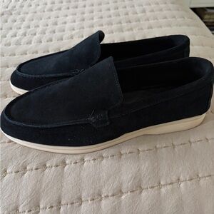 Elegant Black Suede Slip-On Loafers Brand New unused